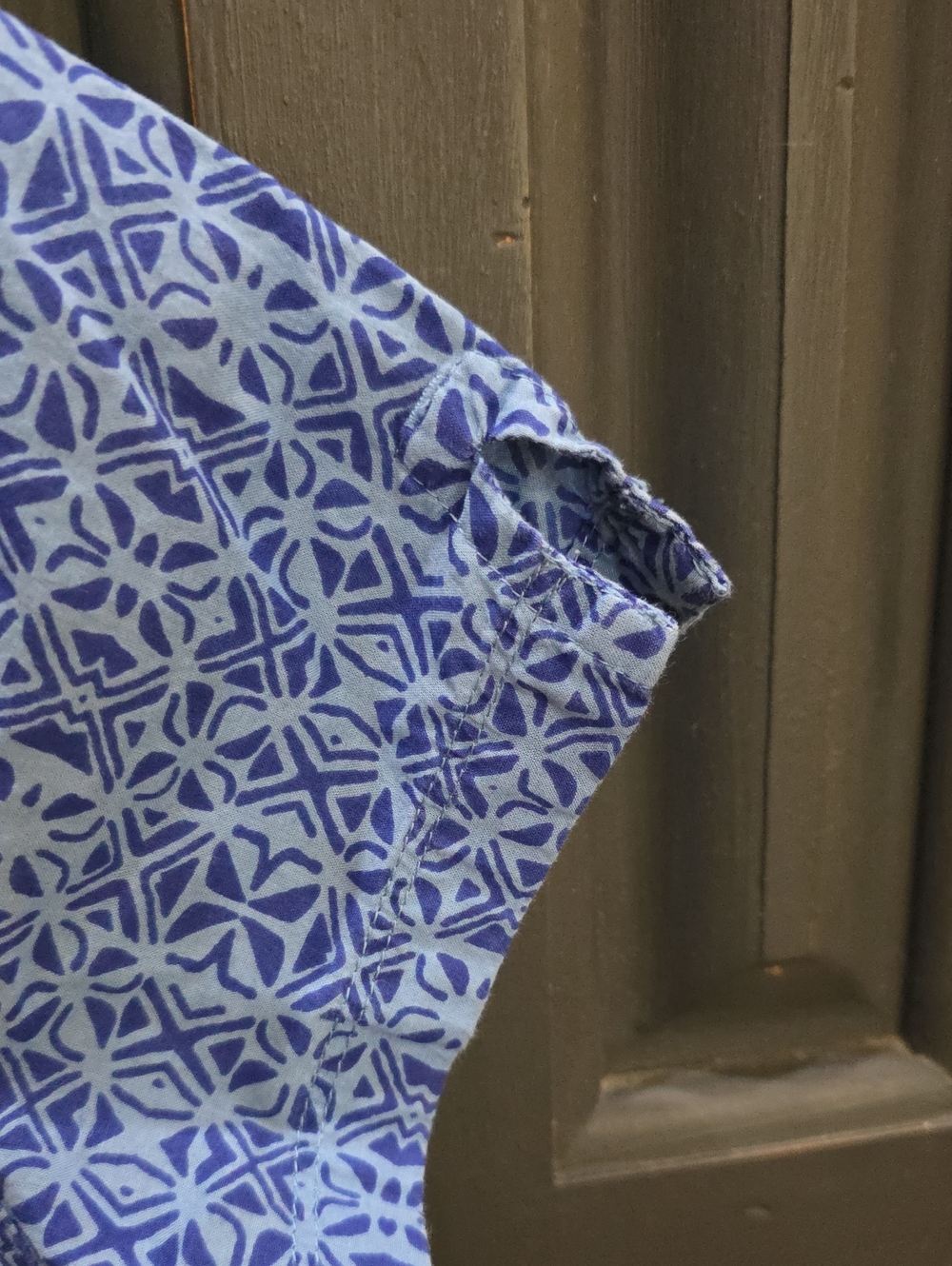 Columbia Small Womens Blue Patterned Short-Sleeve Button-Up Shirt Cotton Outdoor - Picture 6 of 13